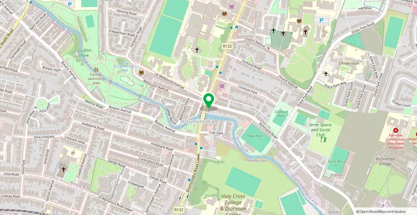 Map showing iMEND at 4 Richmond Road, Drumcondra, Dublin 3